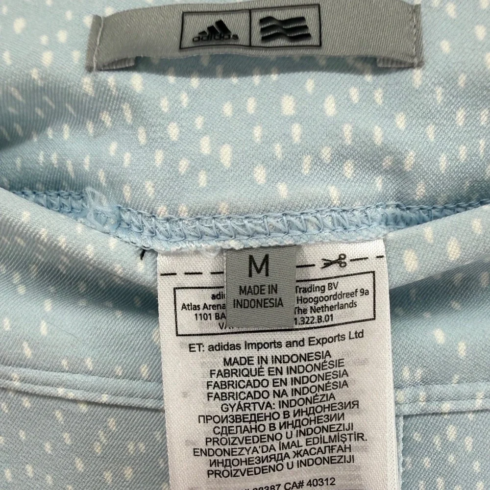 Adidas Womens Golf Pants Blue Gray Speckled Print Pull On Ankle Trousers Size M - Picture 4 of 4
